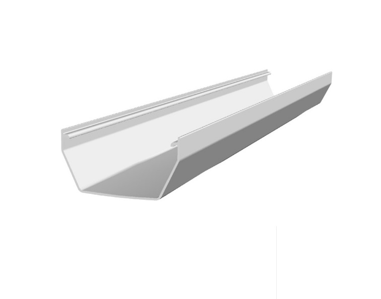 White Squareline Guttering - Gutter 4m