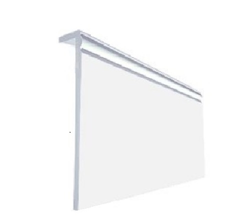 Plastic Skirting Board Cover Over Ogee Edge White-225mm