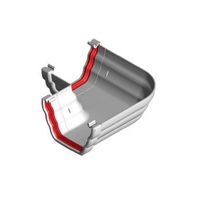 White Ogee Guttering - Gutter Angle 90°