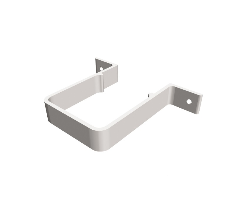 White Squareline Downpipe - Stand Off Pipe Clip