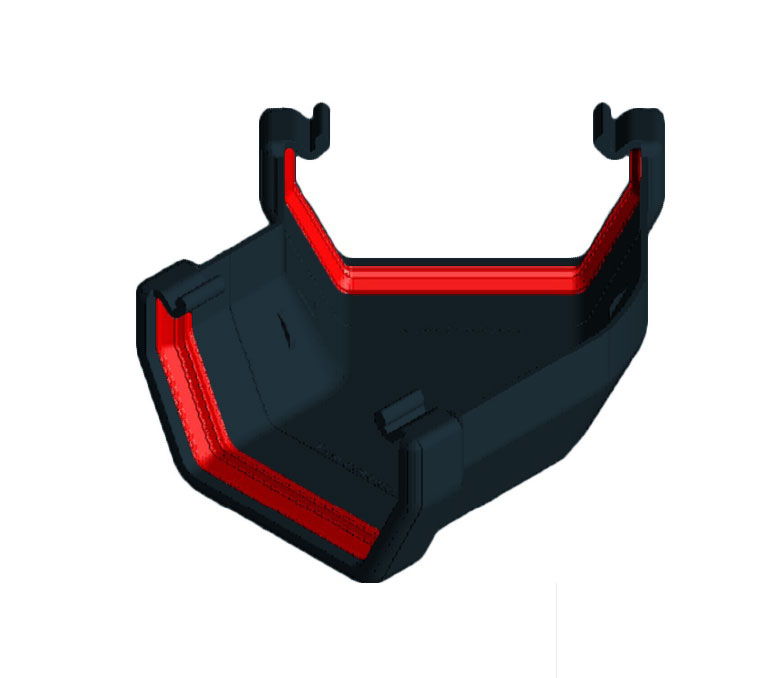 Black Squareline 135° Angle Internal/External