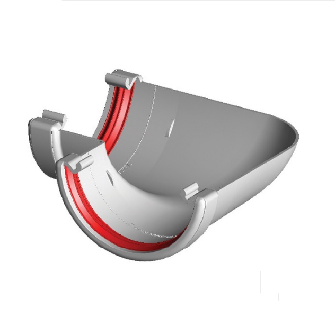 White Round Guttering - Gutter Angle 90°