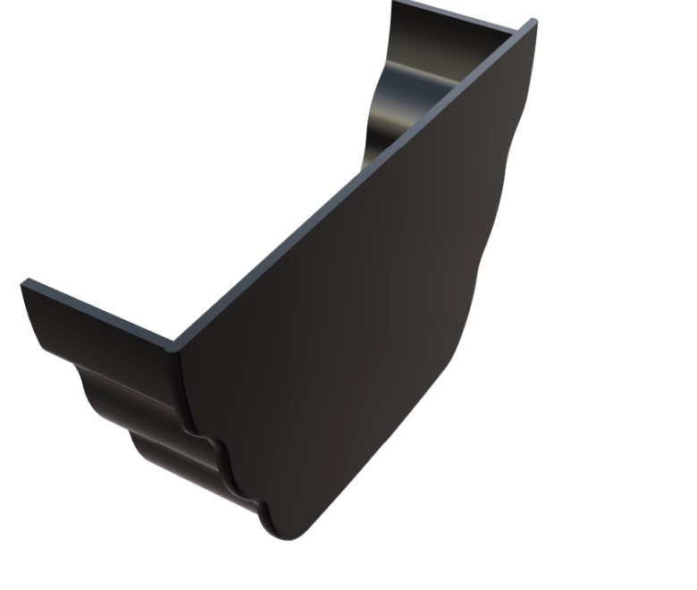 Black Ogee Guttering-Internal Stopend