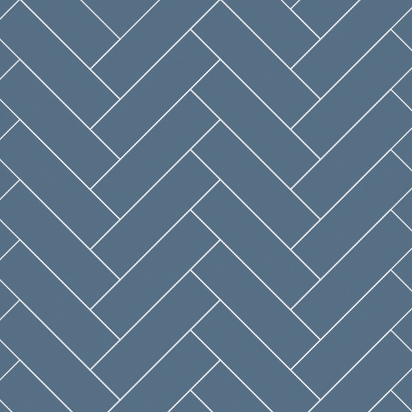 Misty Blue Herringbone Tile  Waterproof Laminated Shower Wall Panels