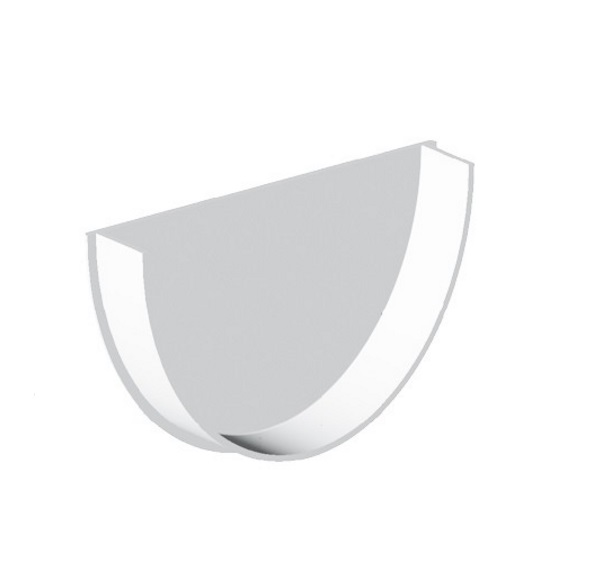 White Deepflow Guttering - Internal Stopend