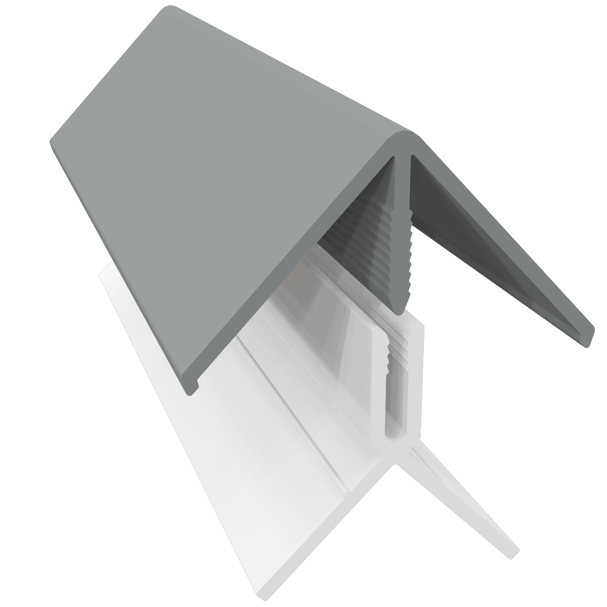 Storm Grey Fortex 90° External 2 Part Corner Trim