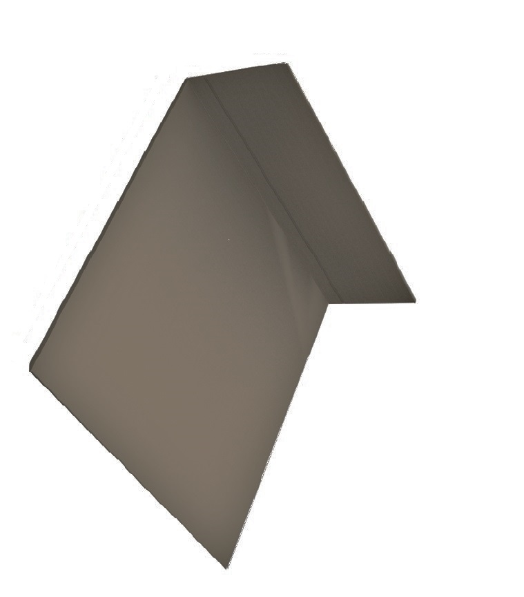 Durasid Walnut Aluminium Reveal Corner Trim 50mm X 150mm-3m