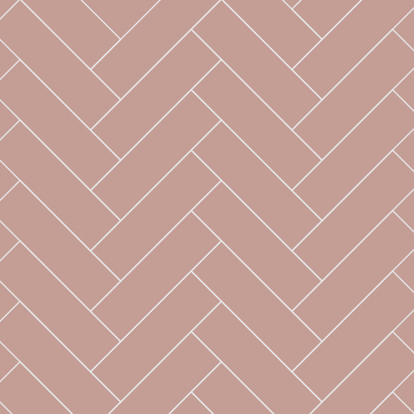 Antique Rose Herringbone Tile Waterproof Laminated Shower Wall Panels