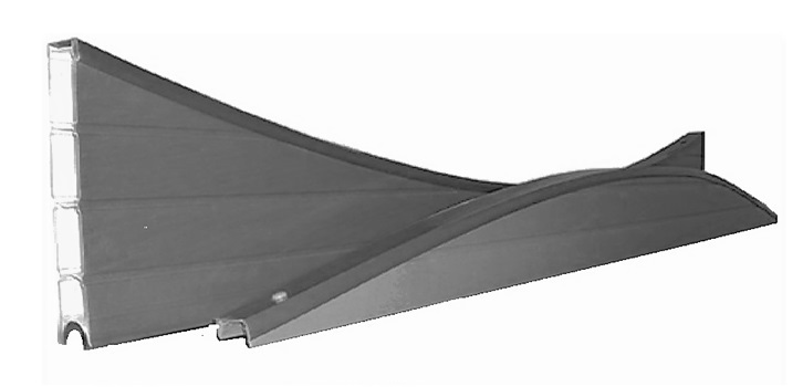 Graphite Grey Convex Fencing Panel 2438mm Wide