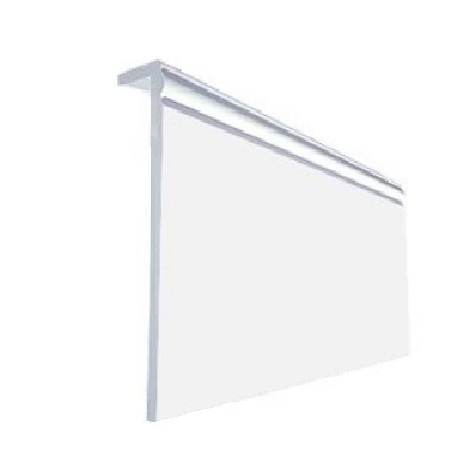 Stylish-Plastic Skirting Board Cover Over Ogee Edge White-175mm
