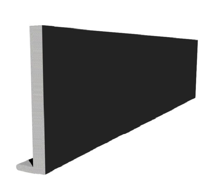 Black Full Replacement Fascia Board 175mm x 5m x 18mm Thickness Smooth Gloss Finish