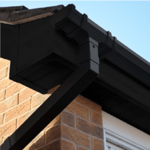Black Square Edge Cover Over Fascia Board 10mm Thickness