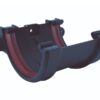 Black 1/2 Round Cast Iron Effect Guttering Union