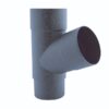 Black Round Cast Iron Effect Downpipe Branch