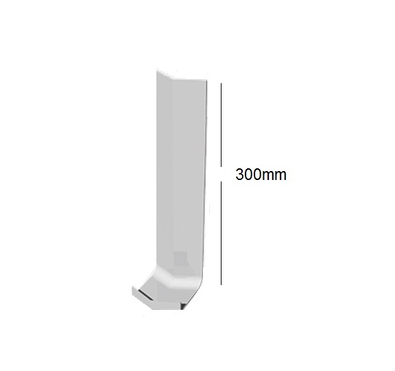 White Square Edge Fascia Board 135° Internal Joint