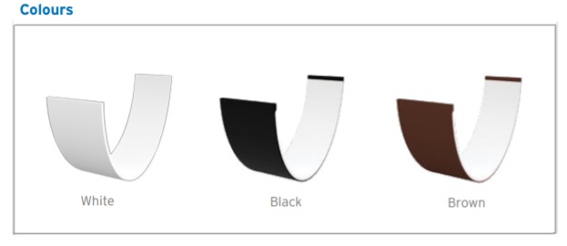 Black 1/2 Round Cast Iron Effect Guttering Fascia Bracket - Image 3