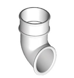 White Round Downpipe - Shoe