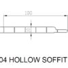 White Hollow Soffit Board 100mm x 5m - Image 2