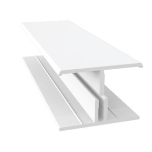 White Fortex 2 Part Jointing Trim