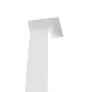 Plastic Skirting Board Cover Over Square Edge White - Internal Corner