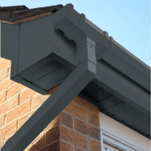 Anthracite Grey Square Edge Cover Over Fascia Board 10mm Thickness