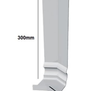 White Cover Over Ogee Edge Fascia Board - External Fascia Corner 135 Degrees