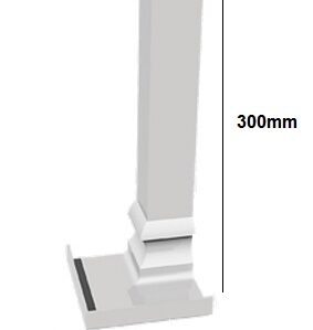 White Cover Over Ogee Edge Fascia Board - 90 Degree Internal Fascia Corner
