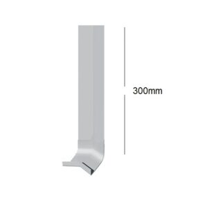 White Square Fascia Board 135° External Joint