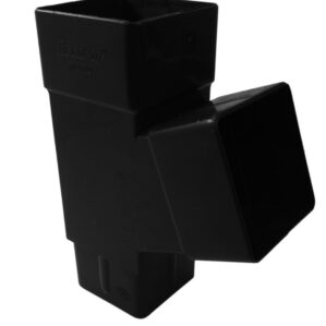 Black Squareline Downpipe - 112° Branch