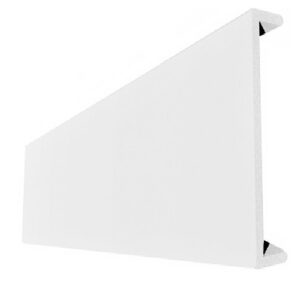 White Cover Over Square Edge Fascia Board 600mm Double Ended