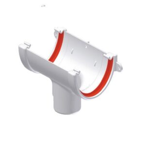 White Deepflow Guttering - Running Outlet