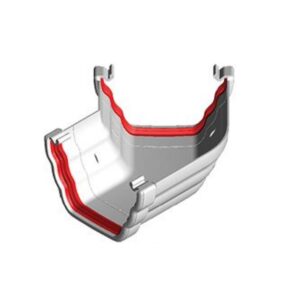 White Ogee Guttering - Gutter Angle 150°