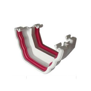 White Ogee Guttering - Ogee to Square Gutter Adaptor