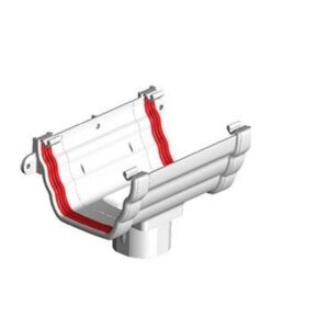 White Ogee Guttering - Running Outlet