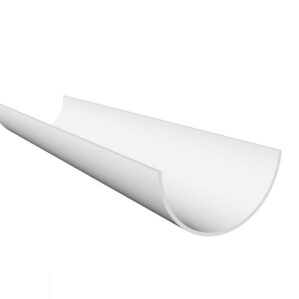 White Round Guttering - Gutter 4m