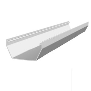 White Squareline Guttering - Gutter 4m