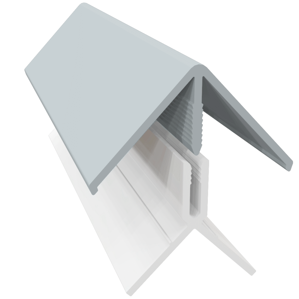 Misty Grey Fortex 90° External 2 Part Corner Trim