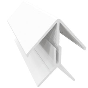 White Upvc Cladding-2 Part 90° External Corner Trim x 3m