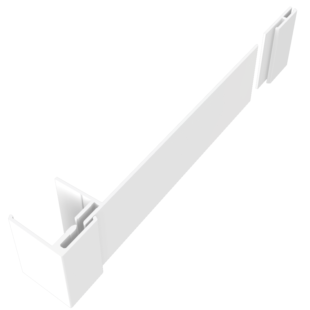 White Upvc Cladding-2 Part Reveal Liner Trim x 3m - Image 2