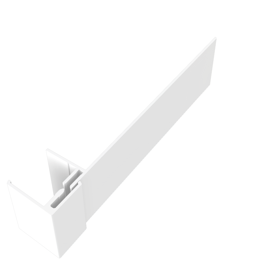 White Upvc Cladding-2 Part Reveal Liner Trim x 3m