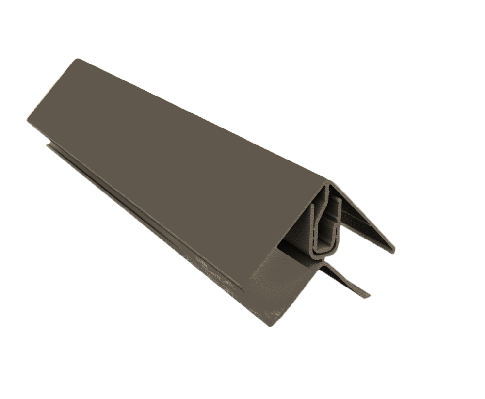 Grey Cedar-Aluminium 2-Part Internal / External Corner Trim-3m