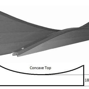Graphite Grey Concave Fencing Panel 1828mm Wide