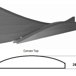 Graphite Grey Convex Fencing Panel 1828mm Wide