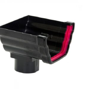 Black Ogee Guttering-Stopend Outlet