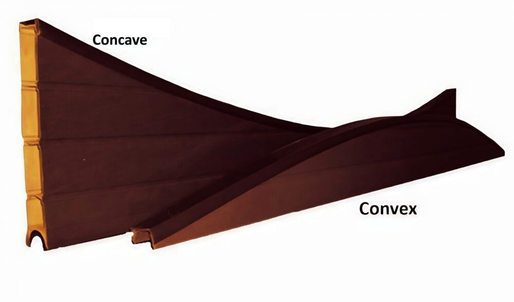 Walnut Convex Fencing Panel 2438mm Wide