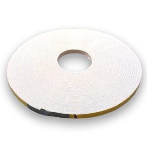 White Double Sided Tape 10 x 1mm X 50M