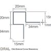 CEDRAL-Click-Cladding External Corner-Symmetric Trim 3m-Vanilla White-C02 - Image 2