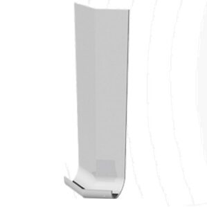 White Round Edge Full Replacement Fascia Board 18mm Thickness - Internal Fascia Corner 135 Degrees