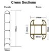 Walnut Pvc Post 2438mm - Image 2