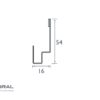 CEDRAL-Click-Cladding Lintel Profile 3m-Forest Grey-C60 - Image 2